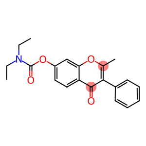 2-methyl-4-oxo-3-phenyl-4H-chromen-7-yl diethylcarbamate