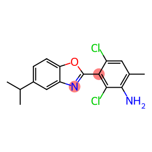 BENZENAMINE, 2,4-DICHLORO-6-METHYL-3-[5-(1-METHYLETHYL)-2-BENZOXAZOLYL]-