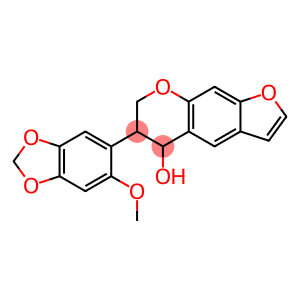 5H-Furo[3,2-g][1]benzopyran-5-ol, 6,7-dihydro-6-(6-methoxy-1,3-benzodioxol-5-yl)- (9CI)