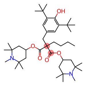 2-Butyl-2-(4-hydroxy-3,5-di-tert-butylbenzyl)malonic acid bis(1,2,2,6,6-pentamethylpiperidine-4-yl) ester