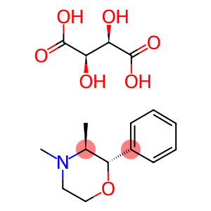 Morpholine, 3,4-dimethyl-2-phenyl-, bitartrate