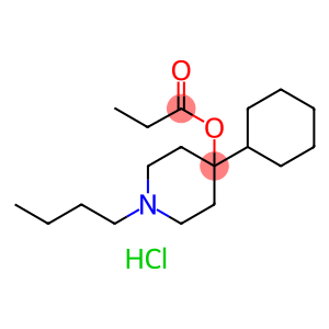 4-Piperidinol, 1-butyl-4-cyclohexyl-, 4-propanoate, hydrochloride (1:1)