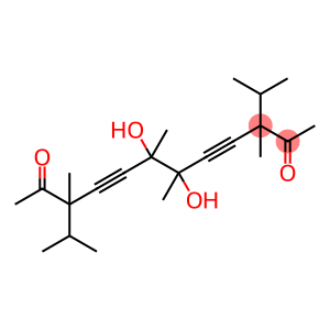 4,8-Dodecadiyne-2,11-dione, 6,7-dihydroxy-3,6,7,10-tetramethyl-3,10-bis(1-methylethyl)-