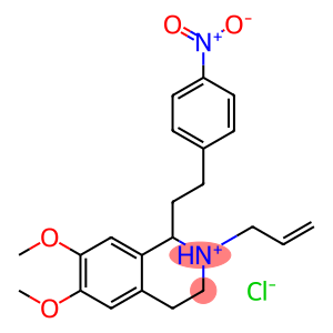 Isoquinoline,1,2,3,4-tetrahydro-6,7-dimethoxy-1-[2-(4-nitrophenyl)ethyl]-2-(2-propen-1-yl)-,hydrochloride (1:1)
