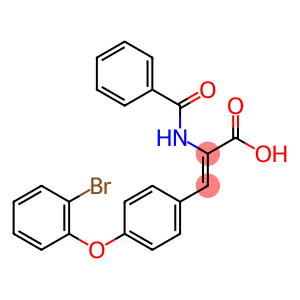 (2Z)-2-(benzoylamino)-3-[4-(2-bromophenoxy)phenyl]prop-2-enoic acid