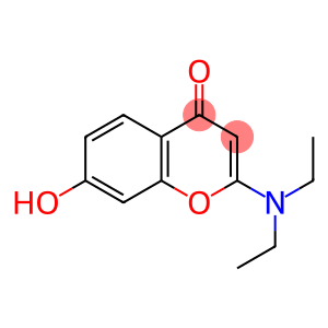 4H-1-Benzopyran-4-one, 2-(diethylamino)-7-hydroxy-