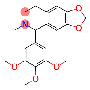 1-(3,4,5-trimethoxyphenyl)-2-methyl-6,7-methylenedioxy-1,2,3,4-tetrahydroisoquinoline