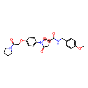 N-(4-methoxybenzyl)-5-oxo-1-{4-[2-oxo-2-(1-pyrrolidinyl)ethoxy]phenyl}-3-pyrrolidinecarboxamide