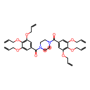 Piperazine, 1,4-bis[3,4,5-tris(2-propenyloxy)benzoyl]- (9CI)