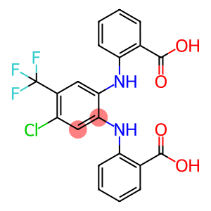 Benzoic  acid,  2,2-[[4-chloro-5-(trifluoromethyl)-1,2-phenylene]diimino]bis-  (9CI)