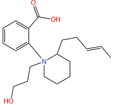 1-Piperidinepropanol, 2-(3-penten-1-yl)-, 1-benzoate