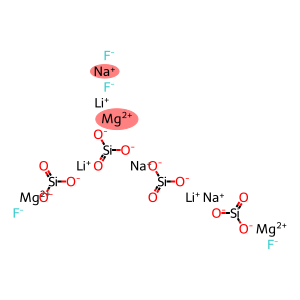 Lithium magnesium sodium fluoride silicate