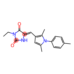 5-{[2,5-dimethyl-1-(4-methylphenyl)-1H-pyrrol-3-yl]methylene}-3-ethyl-2,4-imidazolidinedione