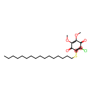 2,5-Cyclohexadiene-1,4-dione,2-chloro-3-(hexadecylthio)-5,6-dimethoxy-