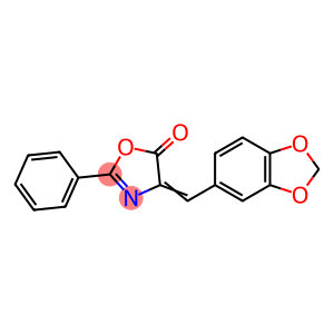 2-PHENYL-4-PIPERONYLIDENE-2-OXAZOLIN-5-ONE