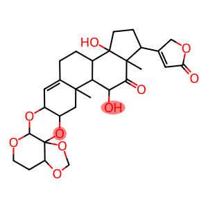 2α,3β-[[(3aR,4S,7aR)-7,7a-Dihydro-4H-1,3-dioxolo[4,5-c]pyran-3a,4(6H)-diyl]bis(oxy)]-11α,14-dihydroxy-12-oxocarda-4,20(22)-dienolide