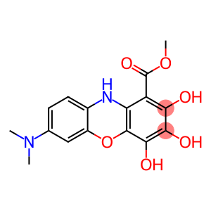 7-(Dimethylamino)-2,3,4-trihydroxy-10H-phenoxazine-1-carboxylic acid methyl ester