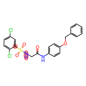 N-[4-(benzyloxy)phenyl]-2-{[(2,5-dichlorophenyl)sulfonyl]amino}acetamide