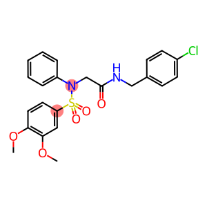 N-(4-chlorobenzyl)-2-[3,4-dimethoxy(phenylsulfonyl)anilino]acetamide