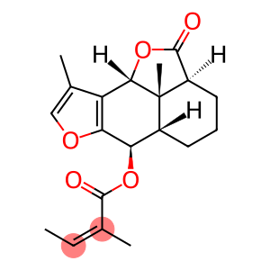 (Z)-2-Methyl-2-butenoic acid [(2aS)-2a,3,4,5,5aβ,6,9bβ,9c-octahydro-9,9cβ-dimethyl-2-oxo-2H-naphtho[1,8-bc:3,2-b']difuran-6β-yl] ester