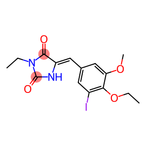 5-(4-ethoxy-3-iodo-5-methoxybenzylidene)-3-ethyl-2,4-imidazolidinedione