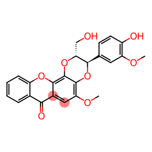 7H-1,4-Dioxino[2,3-c]xanthen-7-one, 2,3-dihydro-3-(4-hydroxy-3-methoxyphenyl)-2-(hydroxymethyl)-5-methoxy-, (2R,3R)-rel-