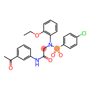 N-(3-acetylphenyl)-2-{[(4-chlorophenyl)sulfonyl]-2-ethoxyanilino}acetamide