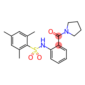 2,4,6-trimethyl-N-[2-(1-pyrrolidinylcarbonyl)phenyl]benzenesulfonamide