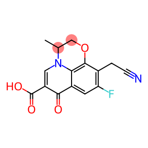 10-(CYANOMETHYL)-9-FLUORO-2,3-DIHYDRO-3-METHYL-7-OXO-7H-PYRIDO[1,2,3-DE]-1,4-BENZOXAZINE-6-CARBOXYLIC ACID