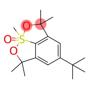2H-8λ4-[1,2]Oxathiolo[4,3,2-hi][2,1]benzoxathiole, 4-(1,1-dimethylethyl)-6,8-dihydro-2,2,6,6,8-pentamethyl-, 8-oxide (9CI)