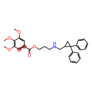 Benzoic acid, 3,4,5-trimethoxy-, 3-[[(2,2-diphenylcyclopropyl)methyl]amino]propyl ester