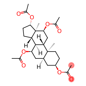 Androstane-3,7,12,17-tetrol, tetraacetate, (3α,5β,7α,12α,17β)- (9CI)