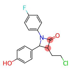 2-Azetidinone, 3-(2-chloroethyl)-1-(4-fluorophenyl)-4-(4-hydroxyphenyl)-