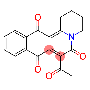 2H-Naphtho[2,3-a]quinolizine-6,8,13(1H)-trione, 7-acetyl-3,4-dihydro- (9CI)
