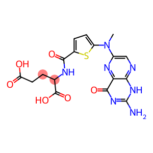 L-Glutamic acid,N-[[5-[[(2-amino-1,4-dihydro-4-oxo-6-pteridinyl)methyl]amino]-2-thienyl]carbonyl]-(9CI)