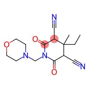 4-ethyl-4-methyl-1-(morpholin-4-ylmethyl)-2,6-dioxo-piperidine-3,5-dic arbonitrile