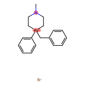 1,4-Azarseninium,hexahydro-1-methyl-4-phenyl-4-(phenylmethyl)-, bromide (1:1)
