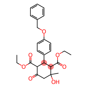 diethyl 4-hydroxy-4-methyl-6-oxo-2-(4-phenylmethoxyphenyl)cyclohexane- 1,3-dicarboxylate