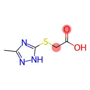 5-methyl-1H-1,2,4-triazol-s-yl)thio}-acetic acid