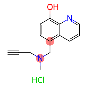 5-[N-methyl-N-propargylaminomethyl]-8-hydroxyquinoline dihydrochloride