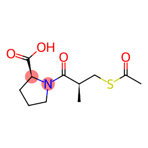 D-(S)-3-乙酰巯基-2-甲基丙酰基-L-脯氨酸