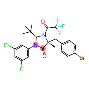 4-Imidazolidinone, 5-[(4-bromophenyl)methyl]-3-(3,5-dichlorophenyl)-2-(1,1-dimethylethyl)-5-methyl-1-(2,2,2-trifluoroacetyl)-, (2R,5R)-