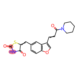 2,4-Thiazolidinedione, 5-[[3-[3-oxo-3-(1-piperidinyl)-1-propen-1-yl]-5-benzofuranyl]methylene]-