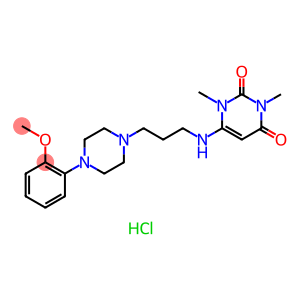 6-[3-[4-(2-methoxyphenyl)piperazin-1-yl]propylamino]-1,3-dimethyl-pyrimidine-2,4-dione hydrochloride