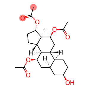 Androstane-3,7,12,17-tetrol, 7,12,17-triacetate, (3α,5β,7α,12α,17β)- (9CI)