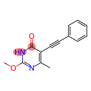 4(3H)-Pyrimidinone, 2-methoxy-6-methyl-5-(2-phenylethynyl)-