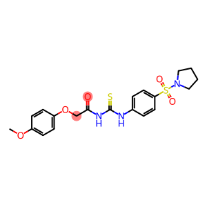 2-(4-methoxyphenoxy)-N-({[4-(1-pyrrolidinylsulfonyl)phenyl]amino}carbonothioyl)acetamide