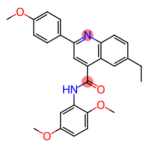 N-(2,5-dimethoxyphenyl)-6-ethyl-2-(4-methoxyphenyl)-4-quinolinecarboxamide