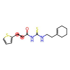 N-({[2-(1-cyclohexen-1-yl)ethyl]amino}carbonothioyl)-3-(2-thienyl)acrylamide