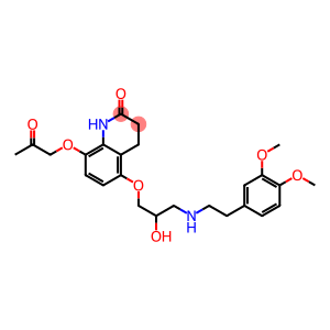 5-[3-[2-(3,4-dimethoxyphenyl)ethylamino]-2-hydroxy-propoxy]-8-(2-oxopr opoxy)-3,4-dihydro-1H-quinolin-2-one